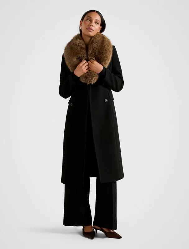 فورايفر نيو CHELSEA DB Fur Collar Coat